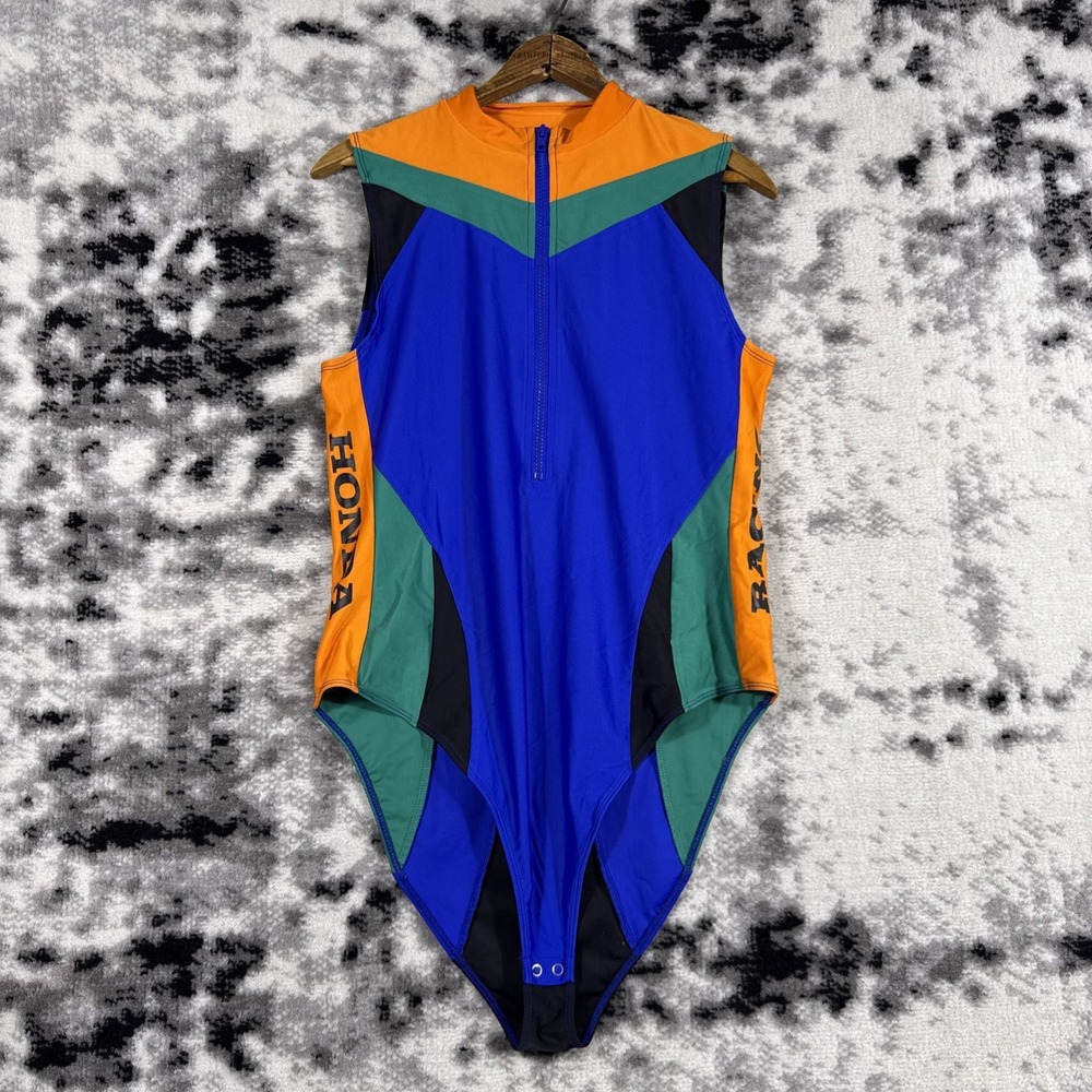 Forever 21 Honda Bodysuit + Pants Womens Size 0X Colorful Stretch Racing‎ JDM